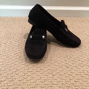 Tod’s Black Suede Loafers Womens Sz 8.5